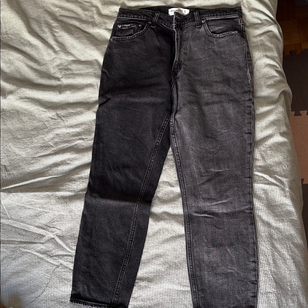 Abercrombie & Fitch high rise skinny two-tone jeans